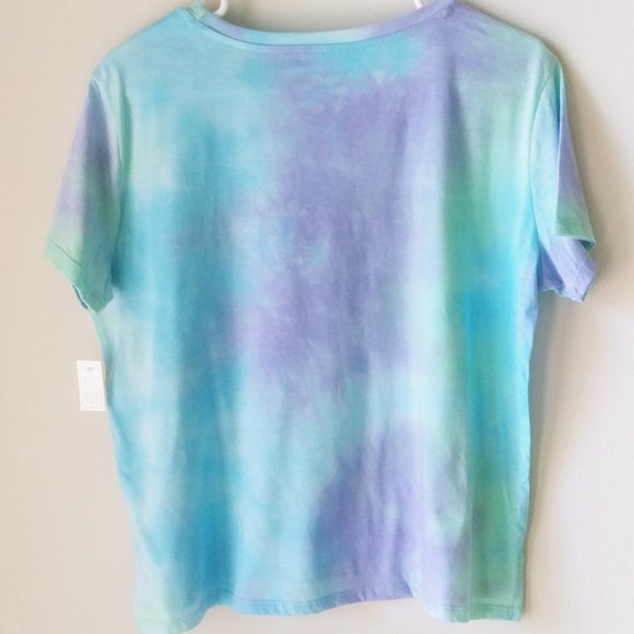 PINK FLOYD Ladies Rock N Roll Tie-Dye T-Shirt - Picture 3 of 3